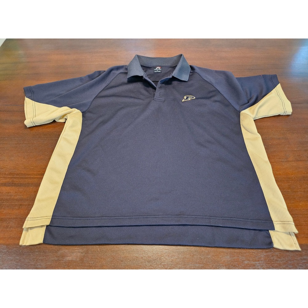 Pro Player Polo Shirt Mens XL Navy Blue Purdue University Embroidered Logo